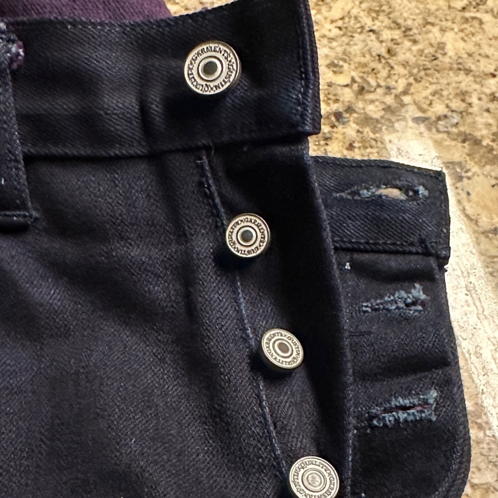 Gustin Dark Indigo Blue Selvedge Denim Straight Men's Jeans size 33 - Picture 8 of 8